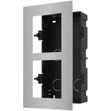 Hikvision DS-KD-ACF2-S 2nd Gen Door Station Stainless Flush Mount Gang Box - Supports 2 Modules