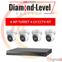 Hikvision 4CH 3TB NVR Kit with 4 x 6 Megapixel 2.8mm Turrets - New Generation Darkfighter