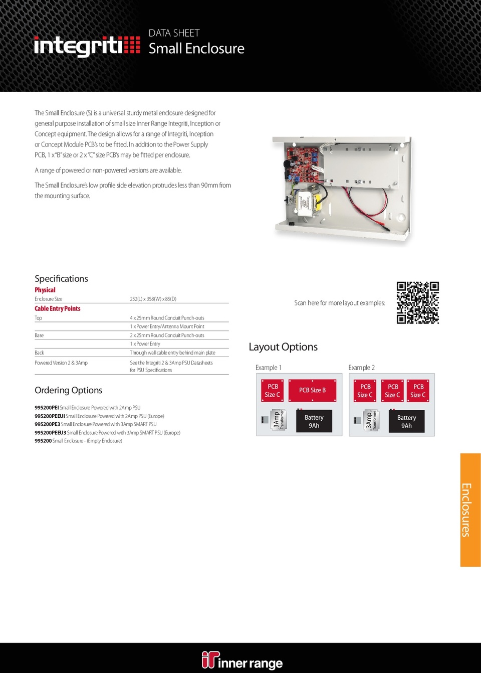 Inner Range Inception Controller Kit 4 with 2 x OSDP Converters, Small Enclosure & Battery 2