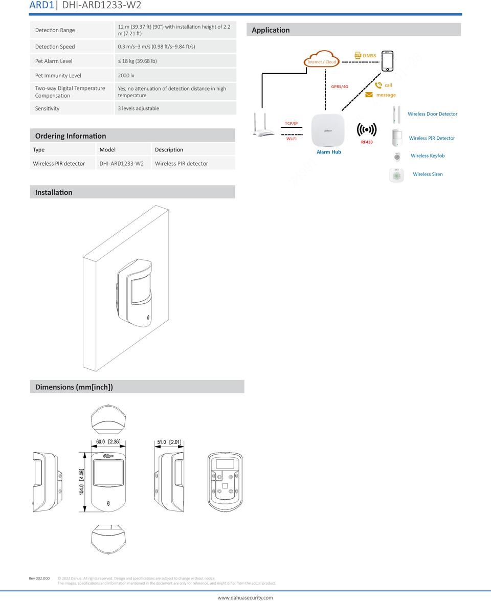 Dahua ARD1233-W2 Wireless PIR Detector 1