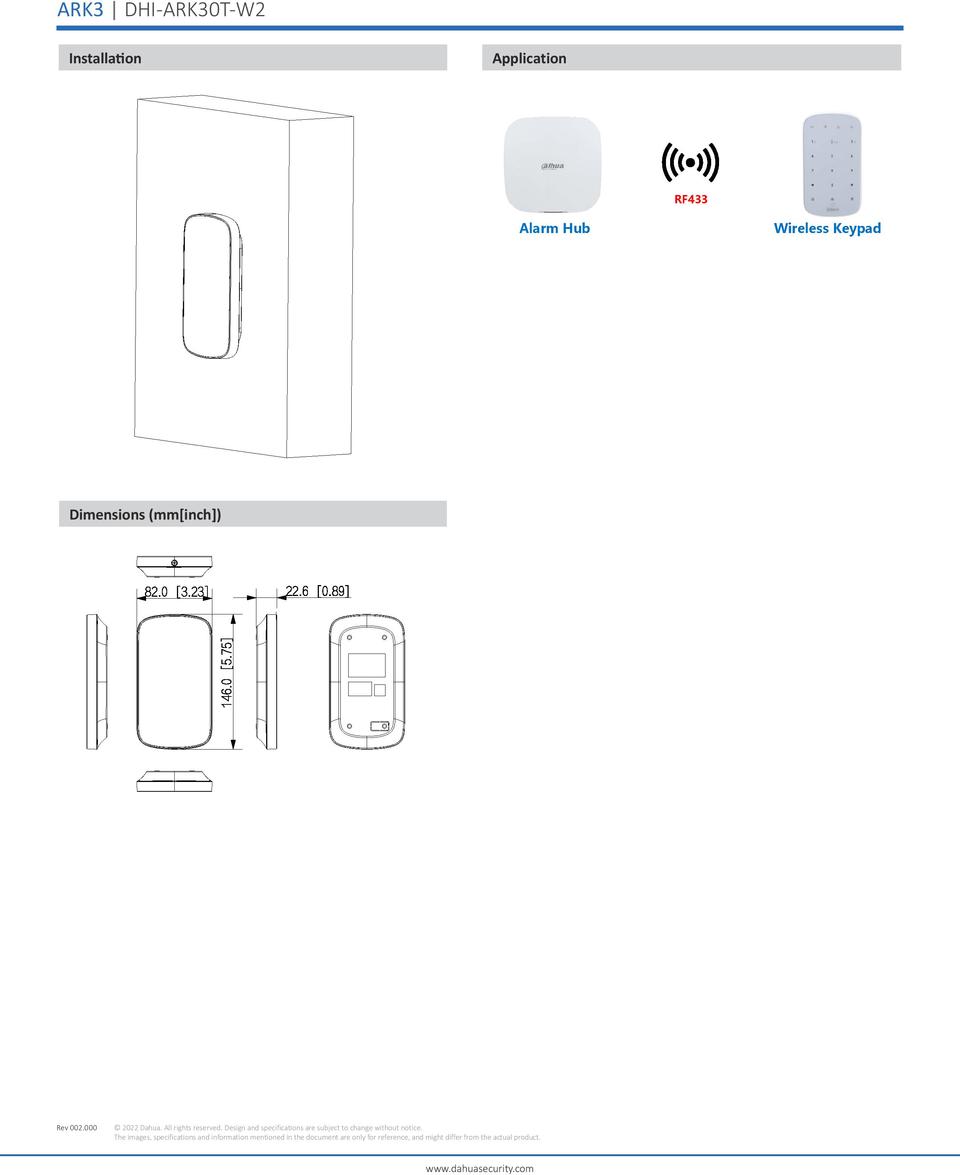 Dahua DHI-ARK30T-W2 Wireless Keypad 1