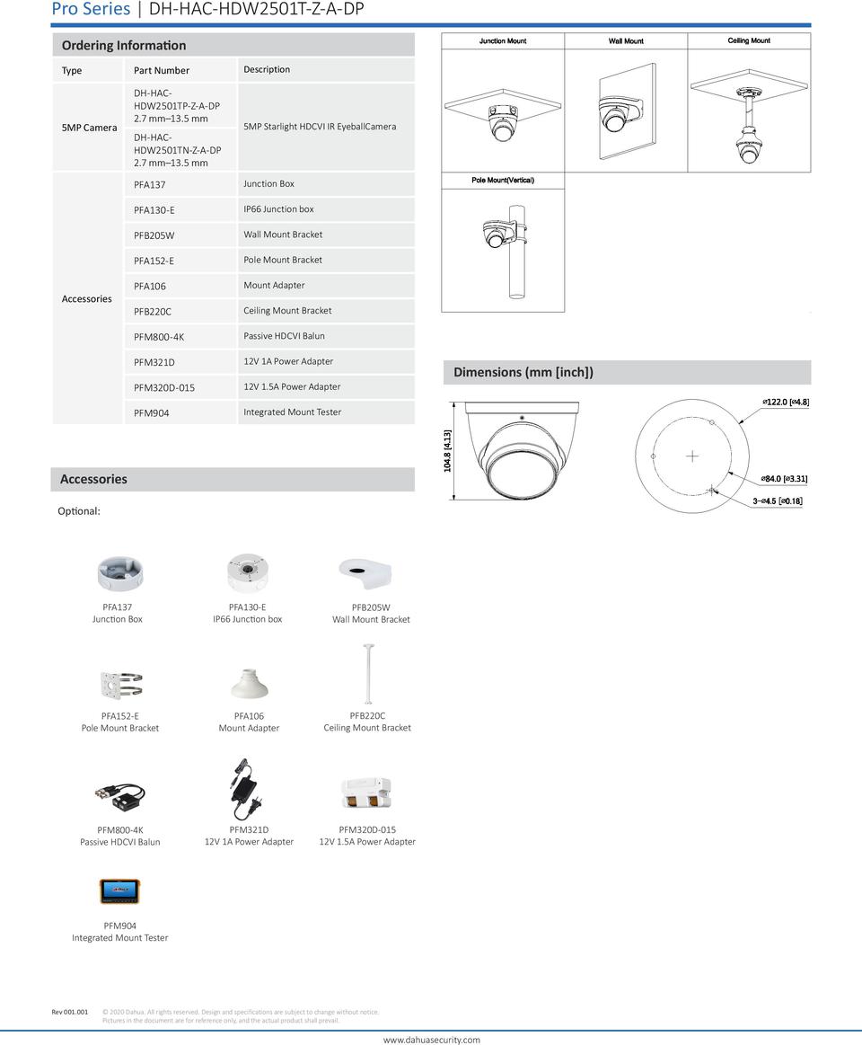 Dahua HAC-HDW2501TP-Z-A-DP-27135-S2 5MP Starlight Pro HDCVI Turret Motorised Lens 1