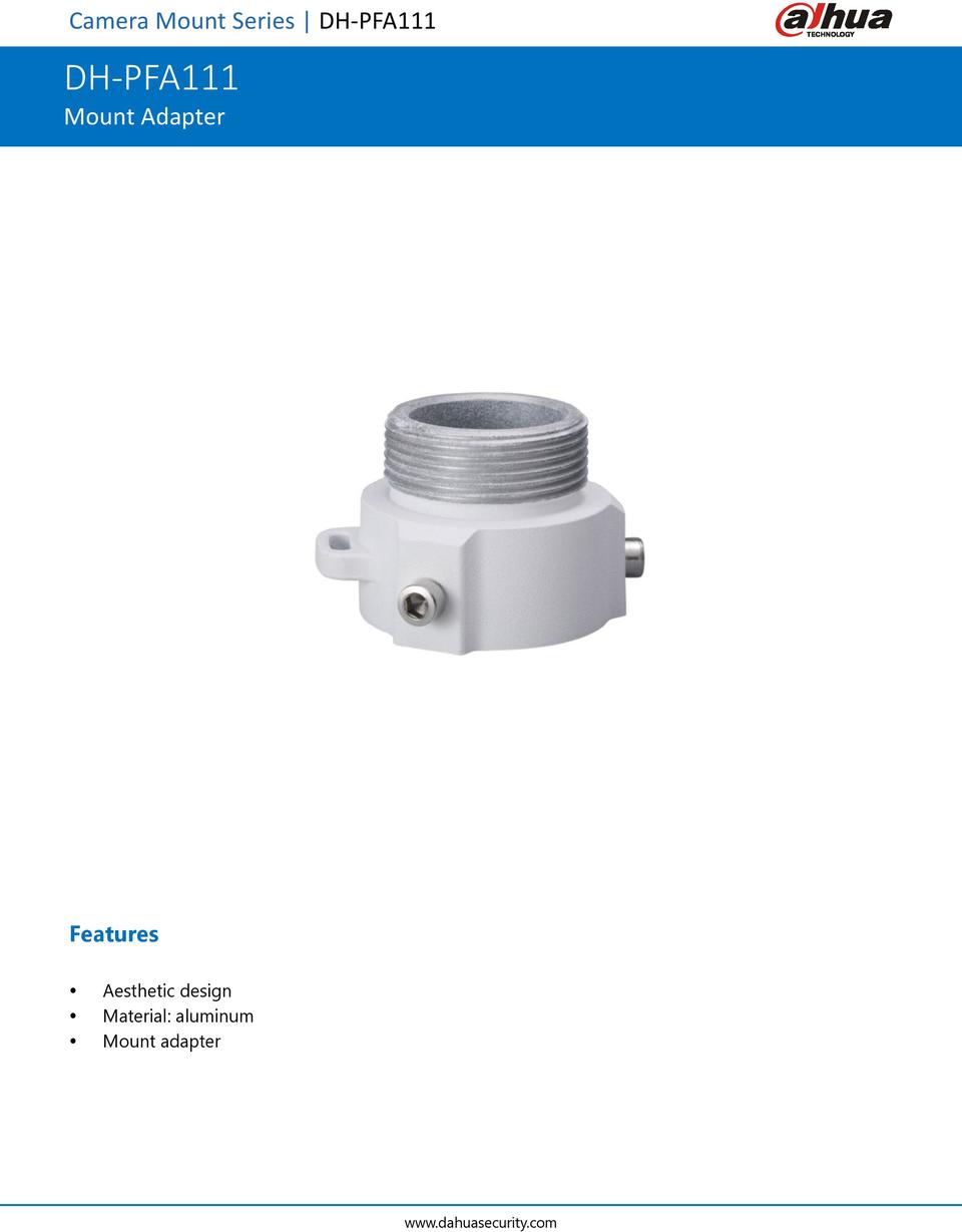 Dahua DH-PFA111 Mount Adapter 0