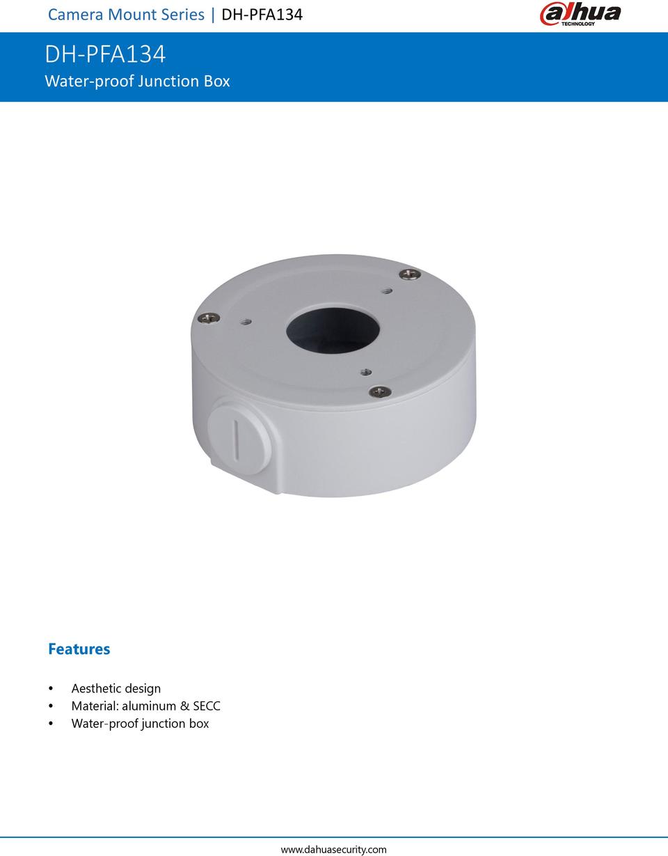 Dahua PFA134 Junction Box 0