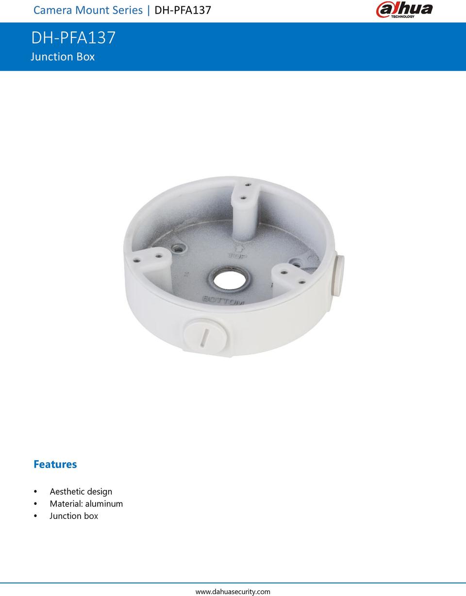 Dahua PFA137 Junction Box 0