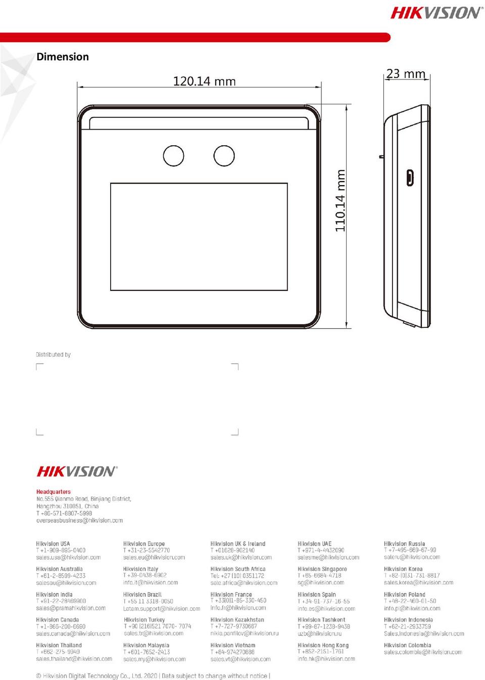 Hikvision DS-K1T331W Face Recognition Standalone Reader 2