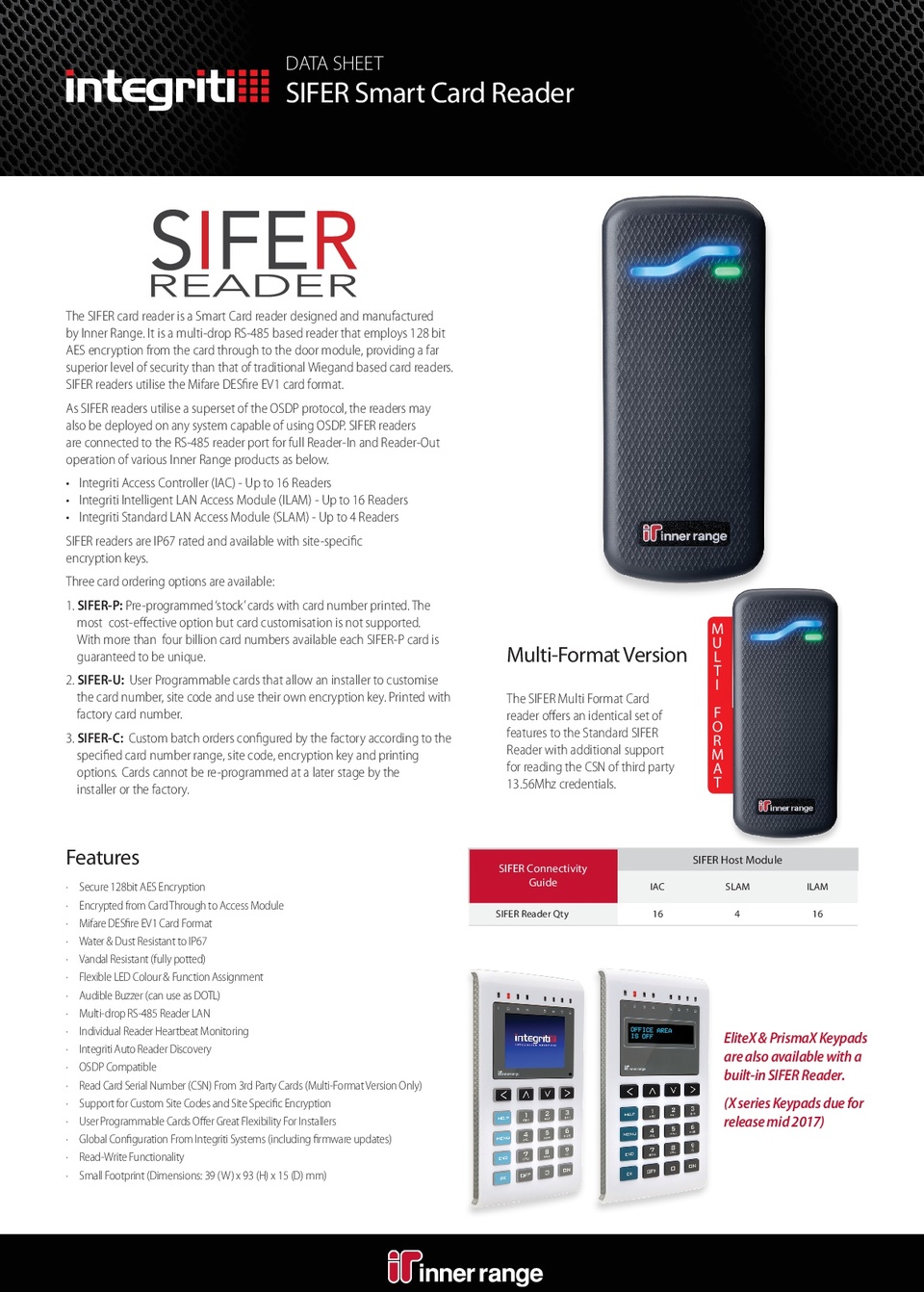 Inner Range SIFER Smart Card Reader 0