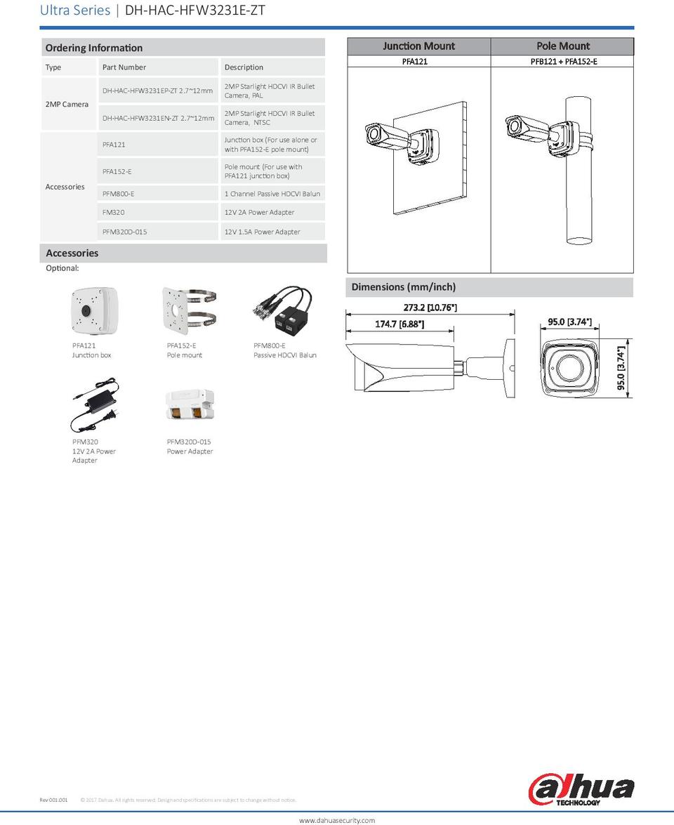 Dahua HAC-HFW3231E-ZT 2MP HDCVI/HDSDI Bullet Camera with Motorised Lens 2