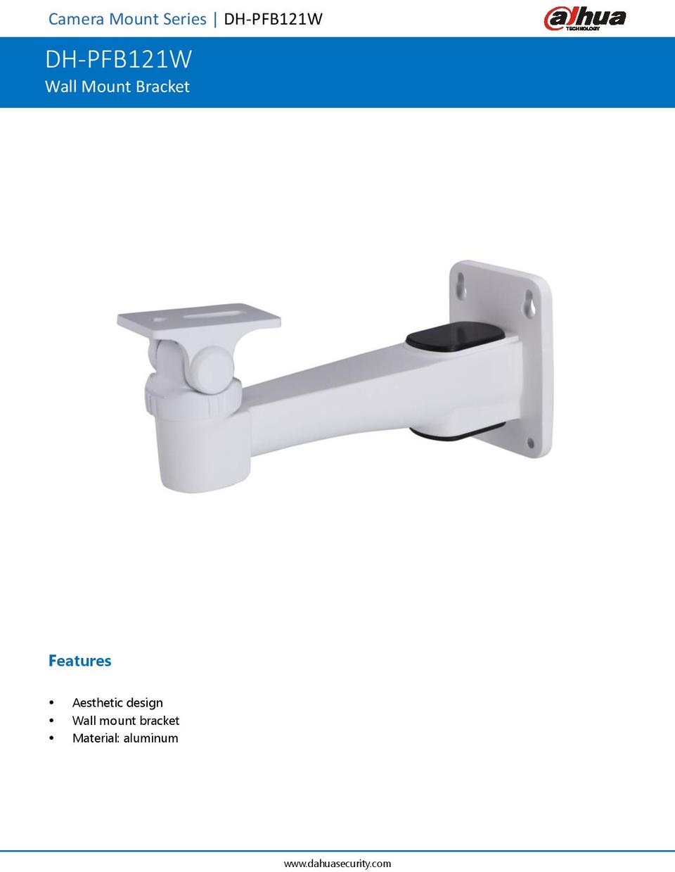 Dahua PFB121W Wall Mount Bracket 0