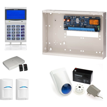 Bosch 6000 Alarm Kit, Wifi Keypad, Plug Pack, Battery, Siren Kit, RX, 2 x 4 Button Fobs & 2 x RF PIR