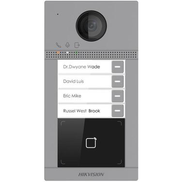 Hikvision DS-KV8413-WME1(B) 4 Button Metal Villa Door Station Flush Mount