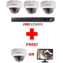 FULLY INSTALLED Hikvision 8CH NVR + 3 x 4MP Outdoor Dome Cameras + Bonus 4th Camera or 23.6 Monitor Free